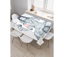 Прямоугольная скатерть JoyArty Кумари приветствует из сатена tc_19252_120x145