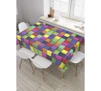 Прямоугольная скатерть JoyArty Кубическая мозаика из сатена tc_28333_120x145