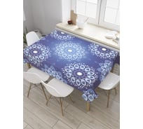 Прямоугольная скатерть JoyArty Кружевные диски из сатена tc_35346_120x145