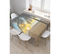 Прямоугольная скатерть JoyArty Маленькая пальма из сатена tc_21016_120x145