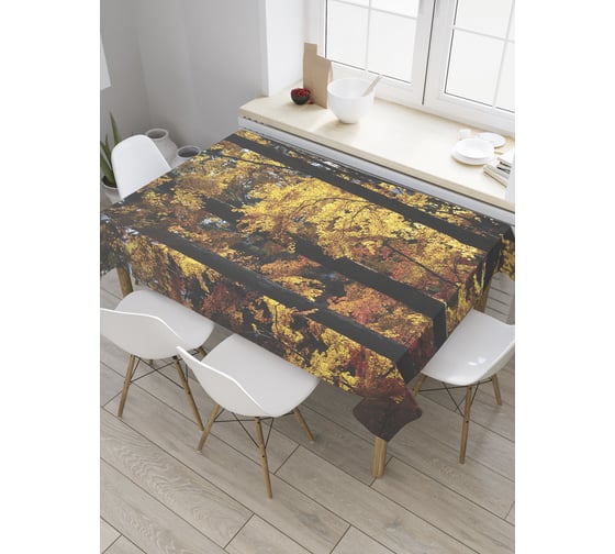 Прямоугольная скатерть JoyArty Листья осени из сатена tc_8925_120x145 1