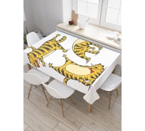 Прямоугольная скатерть JoyArty Кот-гимнат из сатена tc_30119_120x145
