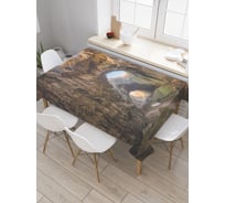 Прямоугольная скатерть JoyArty Пещерные дыры из сатена tc_30198_120x145