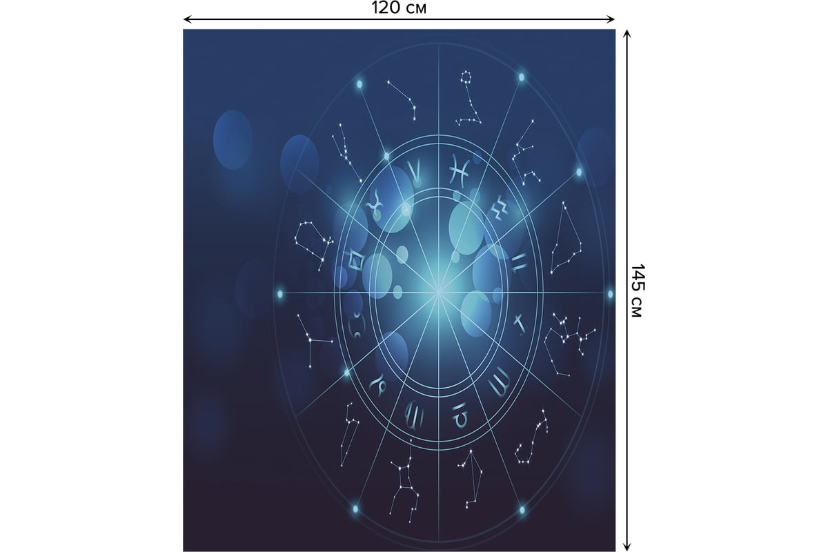 Прямоугольная скатерть JoyArty Лунный гороскоп из сатена tc_33721_120x145 -  выгодная цена, отзывы, характеристики, фото - купить в Москве и РФ