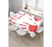Прямоугольная скатерть JoyArty Кровавый отпечаток из сатена tc_4290_120x145