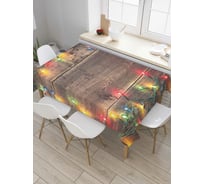 Прямоугольная скатерть JoyArty Новогодние огни из сатена tc_37061_120x145