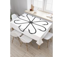 Прямоугольная скатерть JoyArty Крючковый цветок из сатена tc_21306_120x145