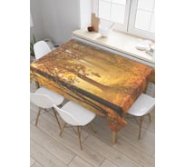 Прямоугольная скатерть JoyArty Осенний лес из сатена tc_37689_120x145