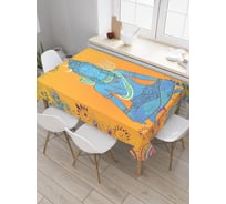 Прямоугольная скатерть JoyArty Кумари думает из сатена tc_19255_120x145