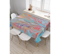 Прямоугольная скатерть JoyArty Листья в красках из сатена tc_18667_120x145