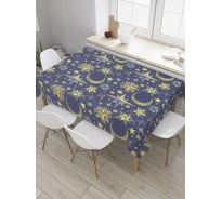 Прямоугольная скатерть JoyArty Месяц и звезды из сатена tc_32787_120x145
