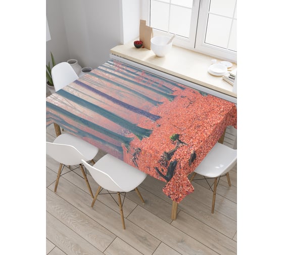 Прямоугольная скатерть JoyArty Лес раздумий из сатена tc_9340_120x145 1