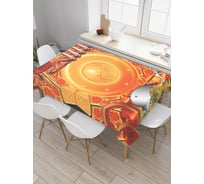 Прямоугольная скатерть JoyArty Металлический авангард из сатена tc_38258_120x145