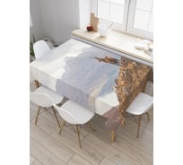 Прямоугольная скатерть JoyArty Олень в горах из сатена tc_15537_120x145