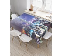 Прямоугольная скатерть JoyArty Ночной центр Гонконга из сатена tc_38528_120x145