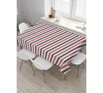 Прямоугольная скатерть JoyArty Косые точечные линии из сатена tc_33478_120x145