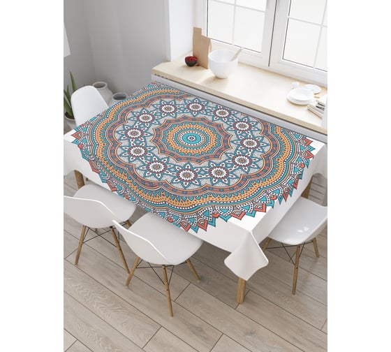 Прямоугольная скатерть JoyArty Культура вышивки из сатена tc_21206_120x145 1