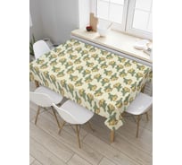 Прямоугольная скатерть JoyArty Новогодние колокольчики из сатена tc_37135_120x145