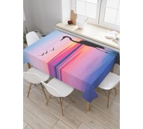 Прямоугольная скатерть JoyArty Одинокий журавль из сатена tc_2618_120x145