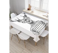 Прямоугольная скатерть JoyArty Олений стиль из сатена tc_9563_120x145