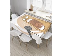 Прямоугольная скатерть JoyArty Ночной солист из сатена tc_27894_120x145