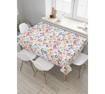 Прямоугольная скатерть JoyArty Опасные черепа из сатена tc_10075_120x145