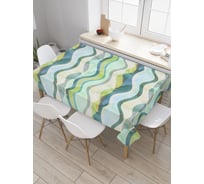 Прямоугольная скатерть JoyArty Переплетающиеся волны из сатена tc_30244_120x145