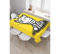 Прямоугольная скатерть JoyArty Королевский кот из сатена tc_30834_120x145