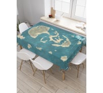 Прямоугольная скатерть JoyArty Пиратская карта из сатена tc_18572_120x145