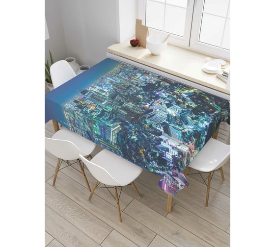 Прямоугольная скатерть JoyArty Парижские ночи из сатена tc_8311_120x145