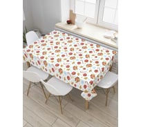 Прямоугольная скатерть JoyArty Новогодний паттерн из сатена tc_37140_120x145