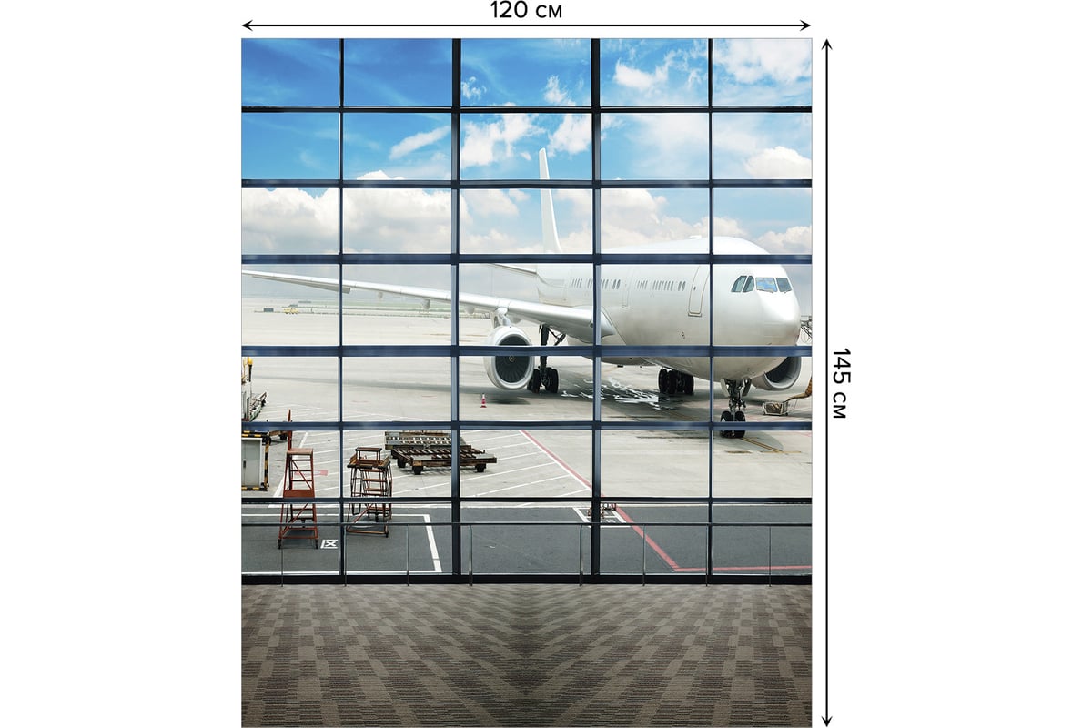 Прямоугольная скатерть JoyArty Окно в аэропорту из сатена tc_34810_120x145  - выгодная цена, отзывы, характеристики, фото - купить в Москве и РФ