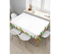 Прямоугольная скатерть JoyArty Новогодняя рамка из сатена tc_37036_120x145