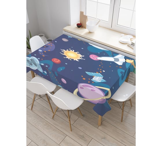 Прямоугольная скатерть JoyArty Космическое разнообразие из сатена tc_19617_120x145 1