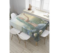 Прямоугольная скатерть JoyArty Очаровательная русалка из сатена tc_8322_120x145