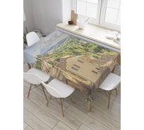 Прямоугольная скатерть JoyArty Лесной поселок из сатена tc_9221_120x145