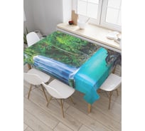 Прямоугольная скатерть JoyArty Лесной водопад из сатена tc_18955_120x145