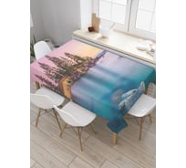 Прямоугольная скатерть JoyArty Лесные берега из сатена tc_18435_120x145