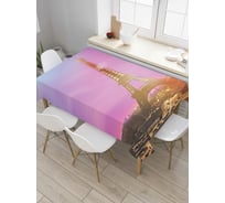 Прямоугольная скатерть JoyArty Париж готовится ко сну из сатена tc_8424_120x145
