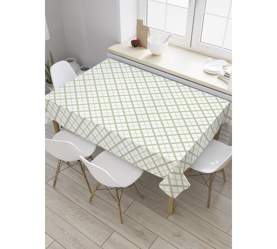 Прямоугольная скатерть JoyArty Одноцветный аргайл из сатена tc_28931_120x145 1