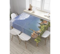 Прямоугольная скатерть JoyArty Озеро Комо из сатена tc_32791_120x145