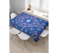 Прямоугольная скатерть JoyArty Ночные цветы из сатена tc_23149_120x145