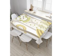 Прямоугольная скатерть JoyArty Орнаментальный кот из сатена tc_36576_120x145