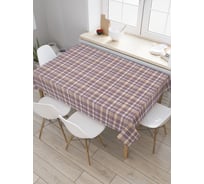 Прямоугольная скатерть JoyArty Мелкая шотландская клетка из сатена tc_29641_120x145