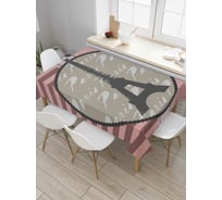Прямоугольная скатерть JoyArty Парижский круг из сатена tc_8434_120x145