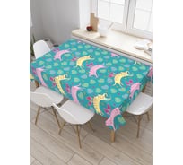 Прямоугольная скатерть JoyArty Кошачьи изгибы из сатена tc_28582_120x145