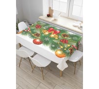 Прямоугольная скатерть JoyArty Новогодняя ветка из сатена tc_37065_120x145