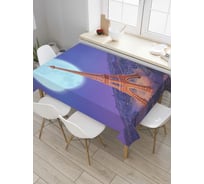 Прямоугольная скатерть JoyArty Парижская луна из сатена tc_8443_120x145