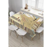 Прямоугольная скатерть JoyArty Орнаментальный лис из сатена tc_28013_120x145