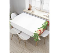 Прямоугольная скатерть JoyArty Новогоднее обрамление из сатена tc_37026_120x145
